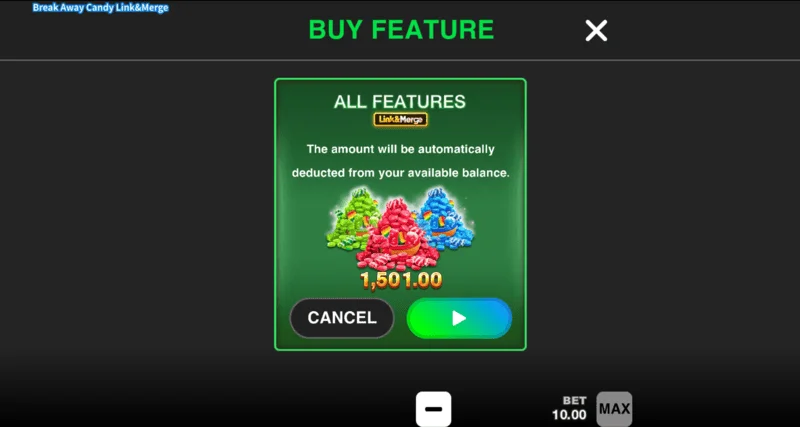 Break Away Candy - x2-x10 çarpanları ile Multiply Link&Merge modu