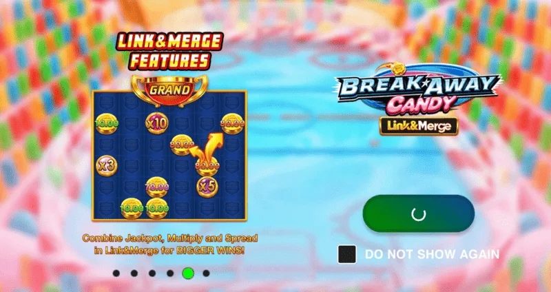 Break Away Candy - 6x6 ızgara ve hokey oyuncuları bulunan ana ekran